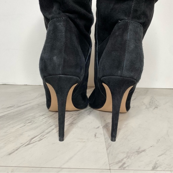 Schutz Ashlee Black Suede Slouch Heeled Boot 11B - Picture 4 of 16